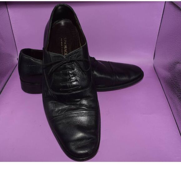 Bruno Magli Black Super Prime Leather Toscano Oxfords - 9 M - Picture 4 of 4